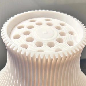 3D Printed Vase for LEGO® Flowers: Ribbed Modern Display image 8