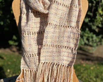 Elise - Handwoven Fiber Art Scarf