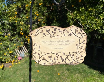 Handmade Ceramic Plaque - Lovely Maya Angelou Quote