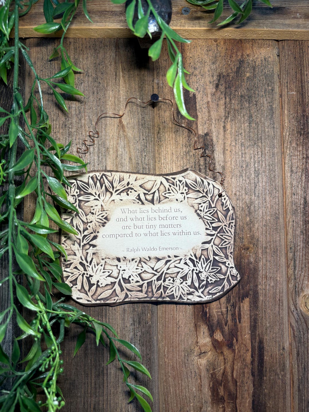 Ceramic Plaque, Wonderful Ralph Waldo Emerson Quote - Etsy