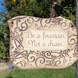 Inspirational Quote Ceramic Plaque