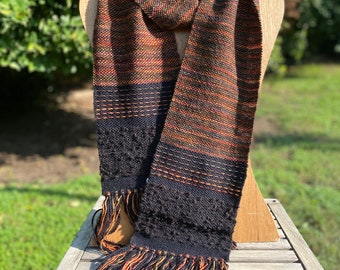 Sequoia - Handwoven Fiber Art Scarf