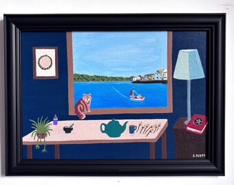 September Spells. Acrylic on board. Framed 25cm x 34cm