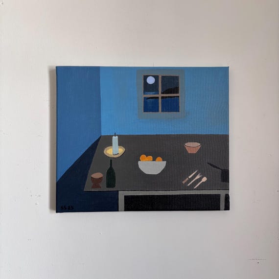 Still Life. Acrylic on canvas. 26cm x 31cm