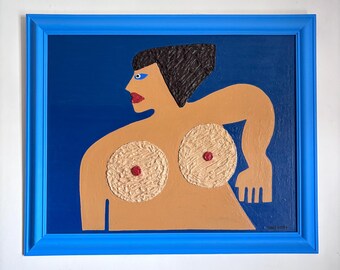 Sunny Side Up. Acrylic on board. Framed 59cm x 49cm