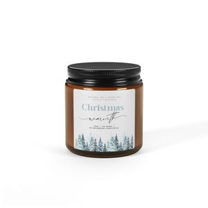 Cozy Christmas Scented Soy Candle Orange Spice Fir Smokey Fireplace Holiday Decor Home Fragrance Winter Aromatherapy