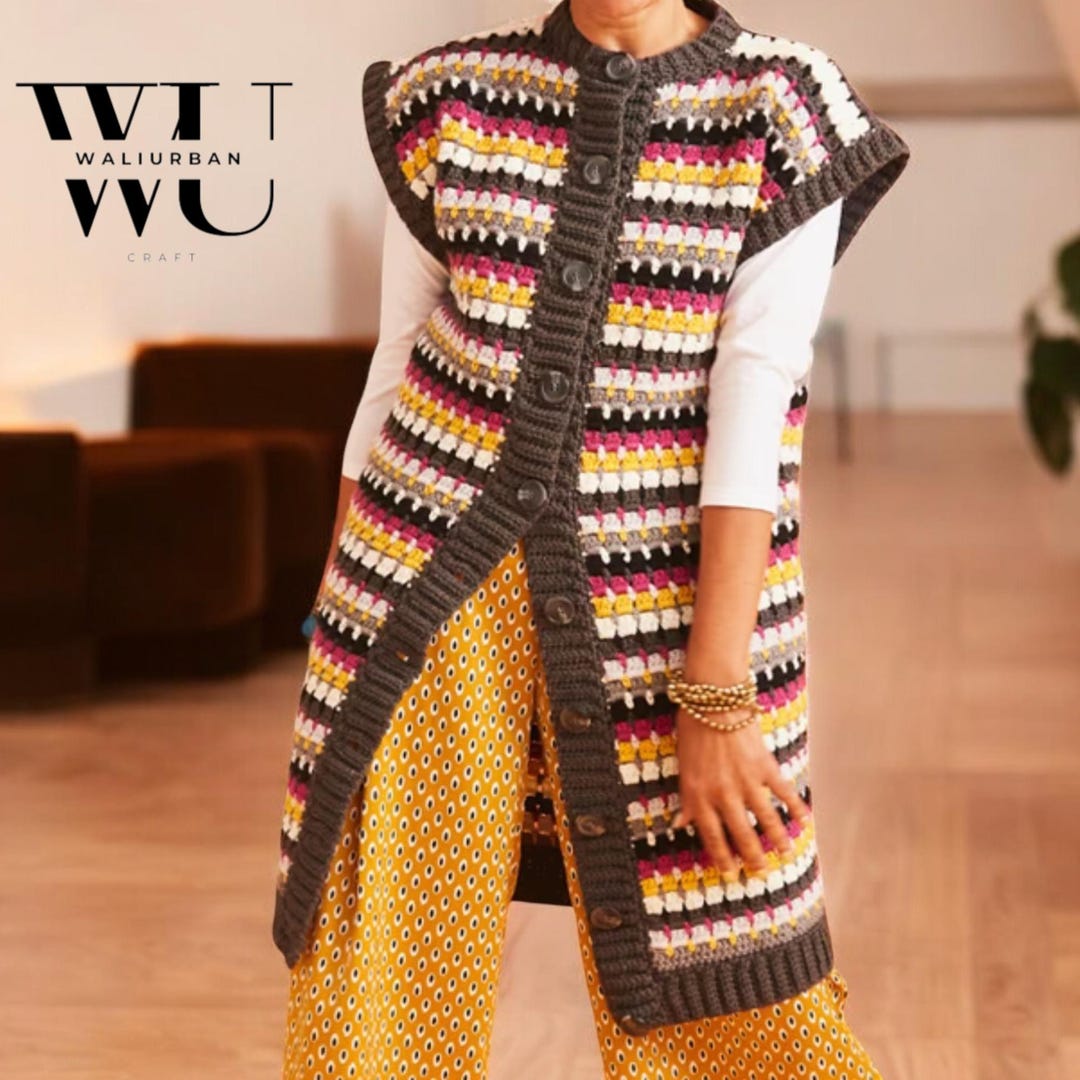 Quirky Pixelated Crochet Dress Pattern Women's PDF Pattern in