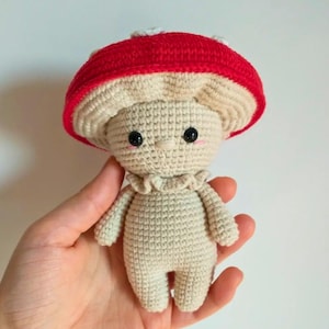 Crochet Mushroom Baby Pattern PDF | No-Sew MushMallow Plushie | Cute Fantasy Amigurumi with Booty