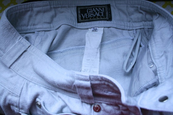 Gianni Versace Couture Light Grey denim pants jea… - image 4