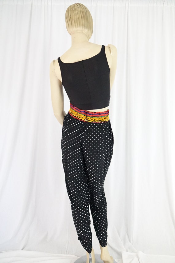 multi colored waistband black white polka dots hi… - image 8