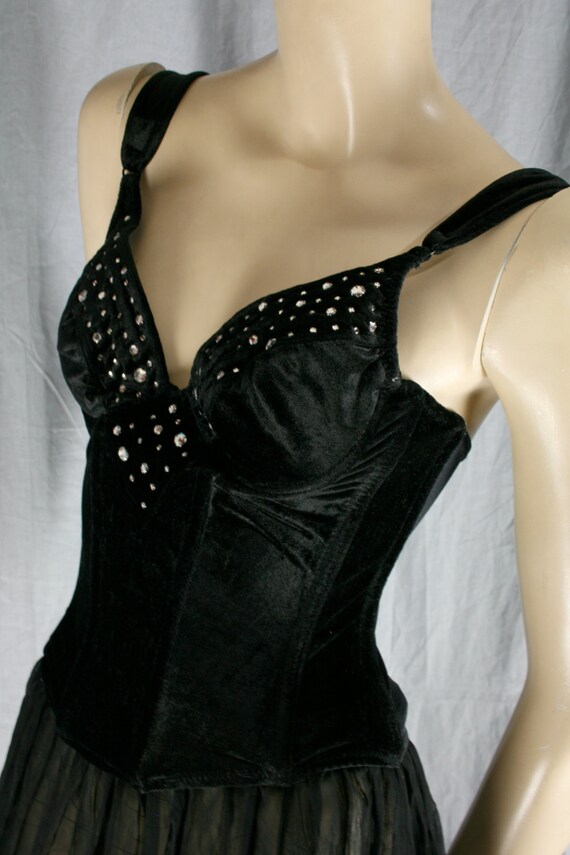 bustier embellished velvet
