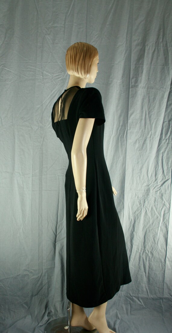 sheer cut out black maxi dress vintage 1990s - image 4