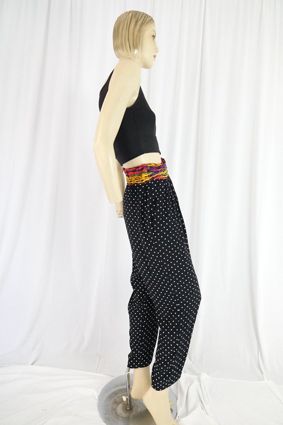 multi colored waistband black white polka dots hi… - image 7