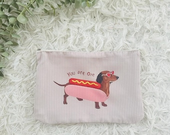 You are one – cute dachshund pouch – gift idea for dachshund lovers – pet tote bag – dachshund dog