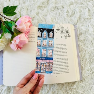 Bookmark Bookshop - Cute bookmark for all who love to read - Bookworm - Gift idea - Bookmark Love