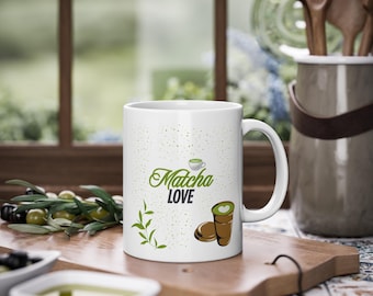 Matcha Love Mug – Green Tea Mug for Tea Lovers | Gift Idea for Matcha Fans | Ceramic Mug