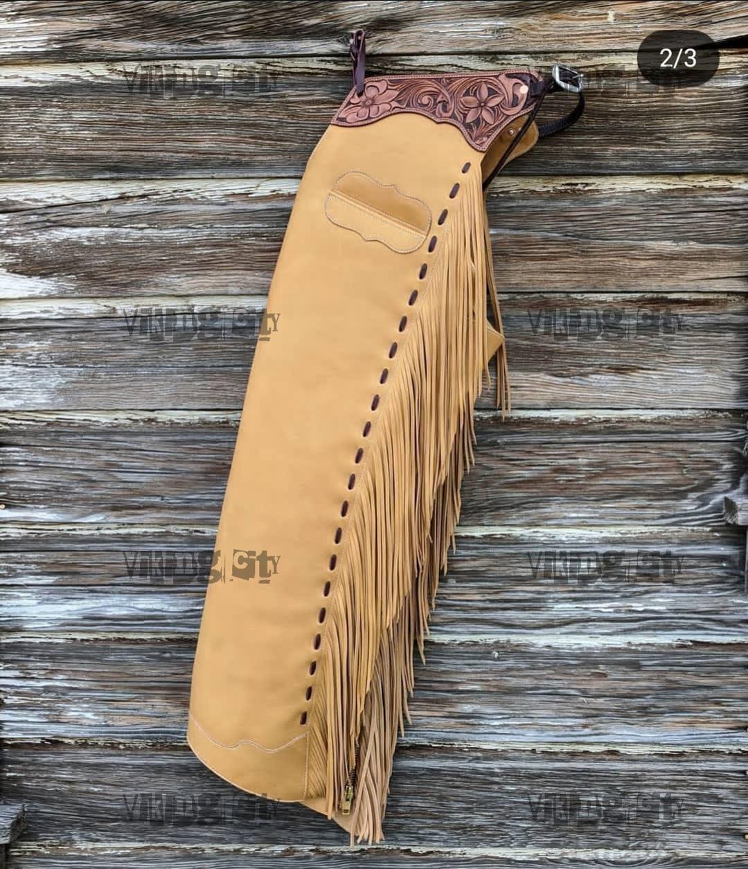 Hand-tooled Leather Rodeo Chaps – Custom Western Bull Riding Gear With ...