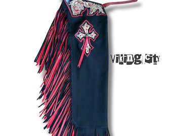 Hand-Tooled Leather Rodeo Chaps: Custom Western Bull Riding Gear