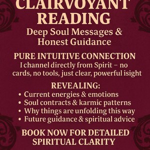 Same Hour Clairvoyant Reading, No Tools, Spiritual Guidance image 3