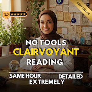Same Hour Clairvoyant Reading, No Card, Accurate Reading, Psychic Reading, Psychic Blind Reading,General Reading ,Psychic Predictions