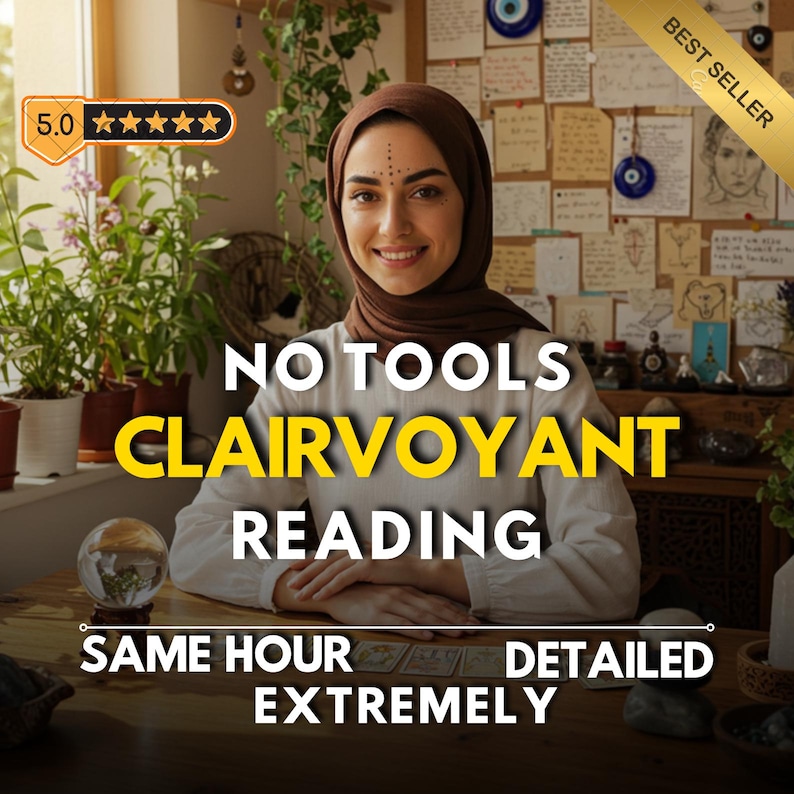 Same Hour Clairvoyant Reading, No Tools, Spiritual Guidance image 1