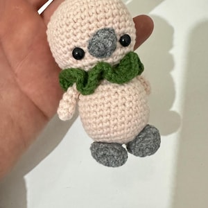 Beige Chick Keychain - Handmade Minimalist Keychain - Crochet Chick Gift - Neutral Bag Charm - Spring Theme Keychain - Cute Animal Accessory