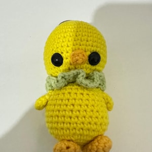Yellow Chick Keychain - Handmade Cute Keychain - Crochet Chick Gift - Adorable Bag Charm - Spring Theme Keychain - Cute Animal Accessory