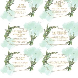 Biblical “I Am” Affirmation Cards – Printable Christian Declarations ...