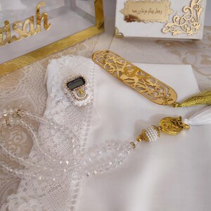 Personalized Black Pleksi Quran Gift Set | Luxury Islamic Gift with Gold Details | Ramadan Eid Hajj Umrah Wedding Keepsake