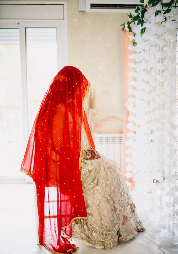 slim fit dress slacks Jannat Mirza - Signature Classic Red Bridal Dress