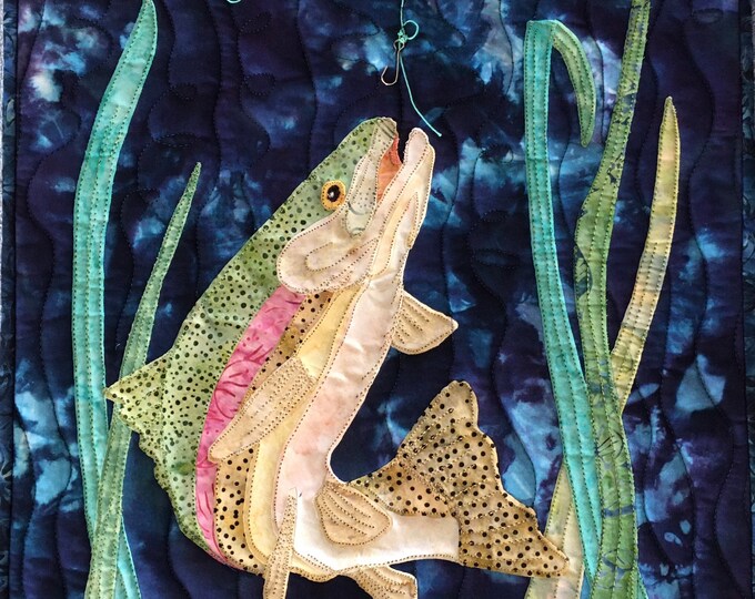 Trout Fishing Art Quilt Pattern Etsy