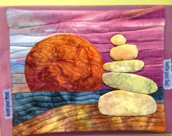 Serenity Rocks : art quilt pattern / tutorial