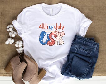4th of July USA Graphic Tee | Patriotic Americana Pride Shirt
