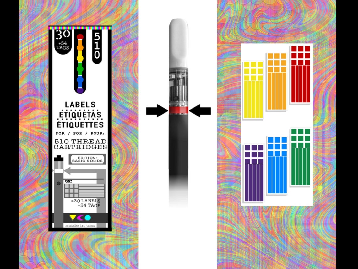 30x Vape Labels for 510 Thread Cartridges Vaping Carts Etsy