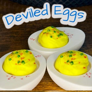 Deviled Egg Fidget Clicker – Realistic 3D Printed Toy for Food Lovers | Bulk Discount