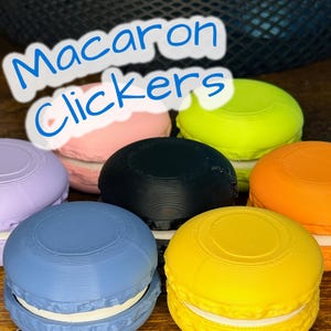 Clic antiestrés de macaron – Lindo juguete impreso en 3D / Macaron colorido para aliviar el estrés / Descuentos por volumen
