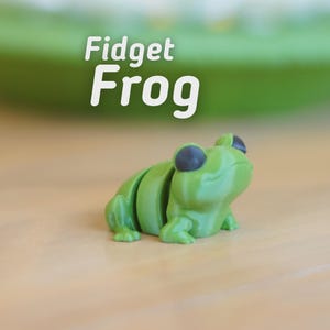 Flexi Articulated Frog – Cute 3D Printed Toy | Fidget Frog Desk Pet Gift