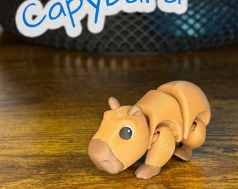 Flexi Articulated Capybara Toy – Cute 3D Printed Fidget Animal Gift | Collectible | Bulk Discount