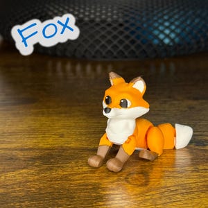 Zorro articulado flexible: bonito juguete impreso en 3D / Zorro juguetón, regalo para inquietarse / Descuento por volumen