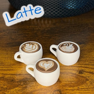 ミニラテフィジェットクリッカー – かわいい3Dプリントコーヒートイ | エスプレッソクリックデスクギフト | まとめ買い割引