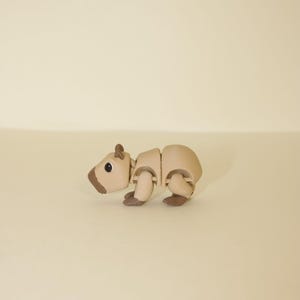 Flexi Articulated Capybara Leksak – Söt 3D-utskriven Fidget Djurpresent | Samlarobjekt | Storrabatt bild 3