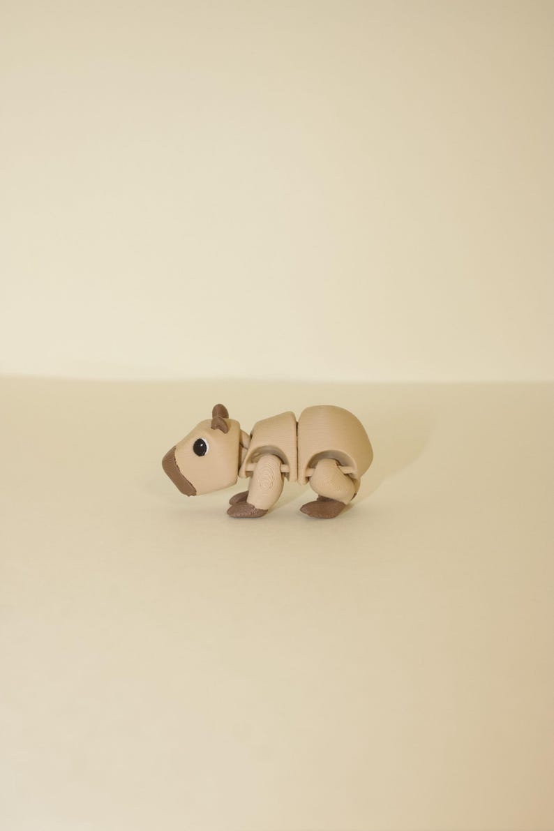 Flexi Articulated Capybara Leksak – Söt 3D-utskriven Fidget Djurpresent | Samlarobjekt | Storrabatt bild 3