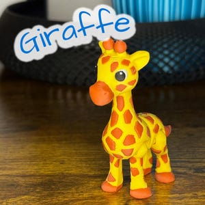 Giraffa galante – Simpatico giocattolo antistress stampato in 3D con zampe articolate / Giocattolo animale della savana / Sconto per acquisti all'ingrosso