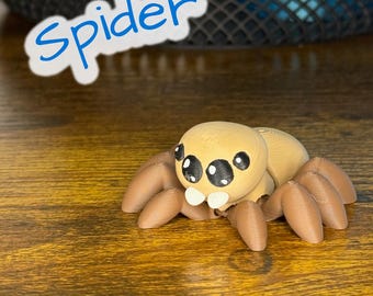 Scuttling Spider – Flexi Articulated Fidget Toy, 3D Printed Spider, Halloween Cute Bug, Desk Toy, Articulated Animal, Creepy Cute Figure
