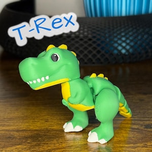 T-Rex – Gelenk Dinosaurier Fidget Spielzeug | 3D Gedruckter Fidget Dino | Niedliches Schreibtischspielzeug für Dino-Liebhaber | Mengenrabatt
