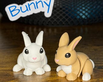 Flexi Articulated Bunny – Söt 3D-utskriven kaninleksak | Hoppande kanin, fidgetpresent | Storrabatter