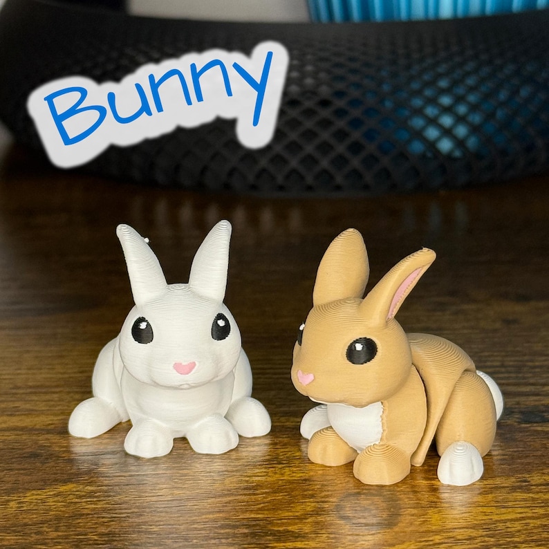 Flexi Articulated Bunny – Cute 3D Printed Rabbit Toy | Bounding Bunny ...