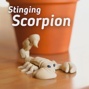 Scorpion articulé Flexi – Joli jouet imprimé en 3D | Figurine articulée Scorpion cinglante