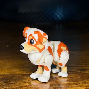 Australian Shepherd Articulated Dog Toy – Fidget Pet with Movable Joints | Bulk Discounts Red Merle