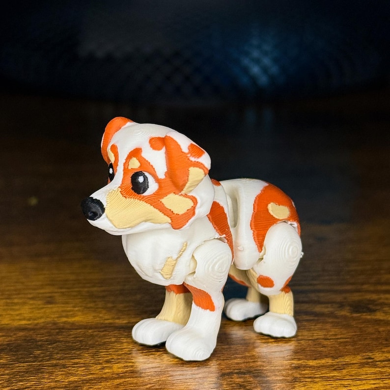 Australian Shepherd Articulated Dog Toy – Fidget Pet with Movable Joints | Bulk Discounts Red Merle